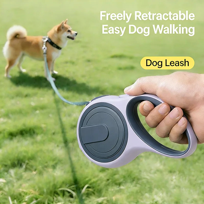 Automatische, einziehbare Hundeleine mit Ausbruchsicherung, tragbare Outdoor-Leine für mittelgroße Hunde und Katzen
