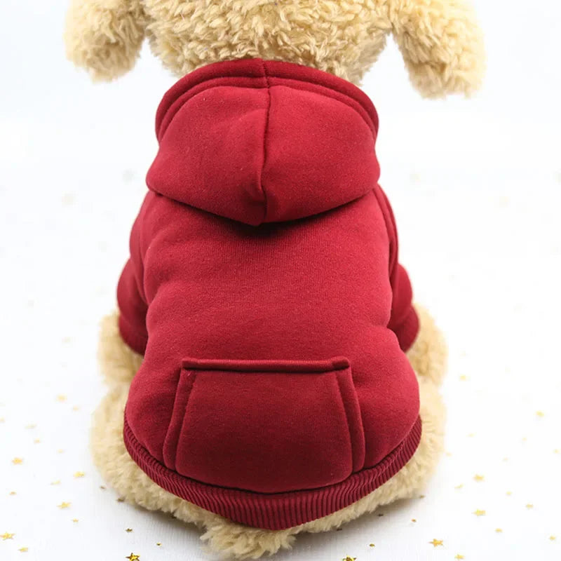 Solid Dog Hoodies Pet Clothes for Small Dogs Puppy Coat Jackets Sweatshirt for Chihuahua Doggie Cat Costume Cotton Pet Outfits